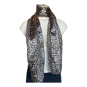 Scarf Leopard Animal Print‎ Black Brown Sequins Fashion Women's One Size Korea